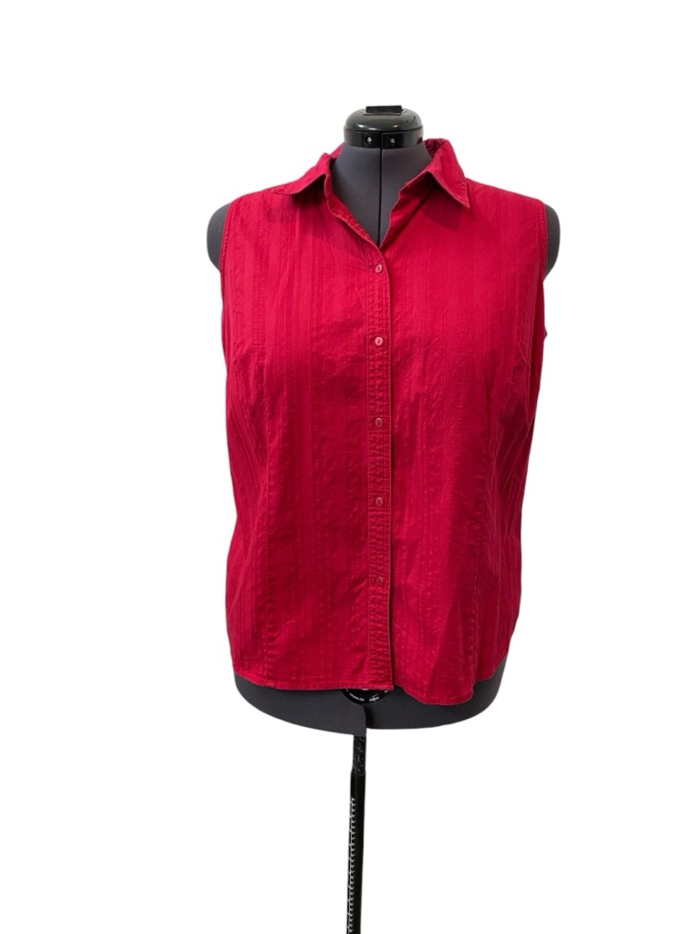 St. John's Bay Sleeveless Button-Down Shirt - Red